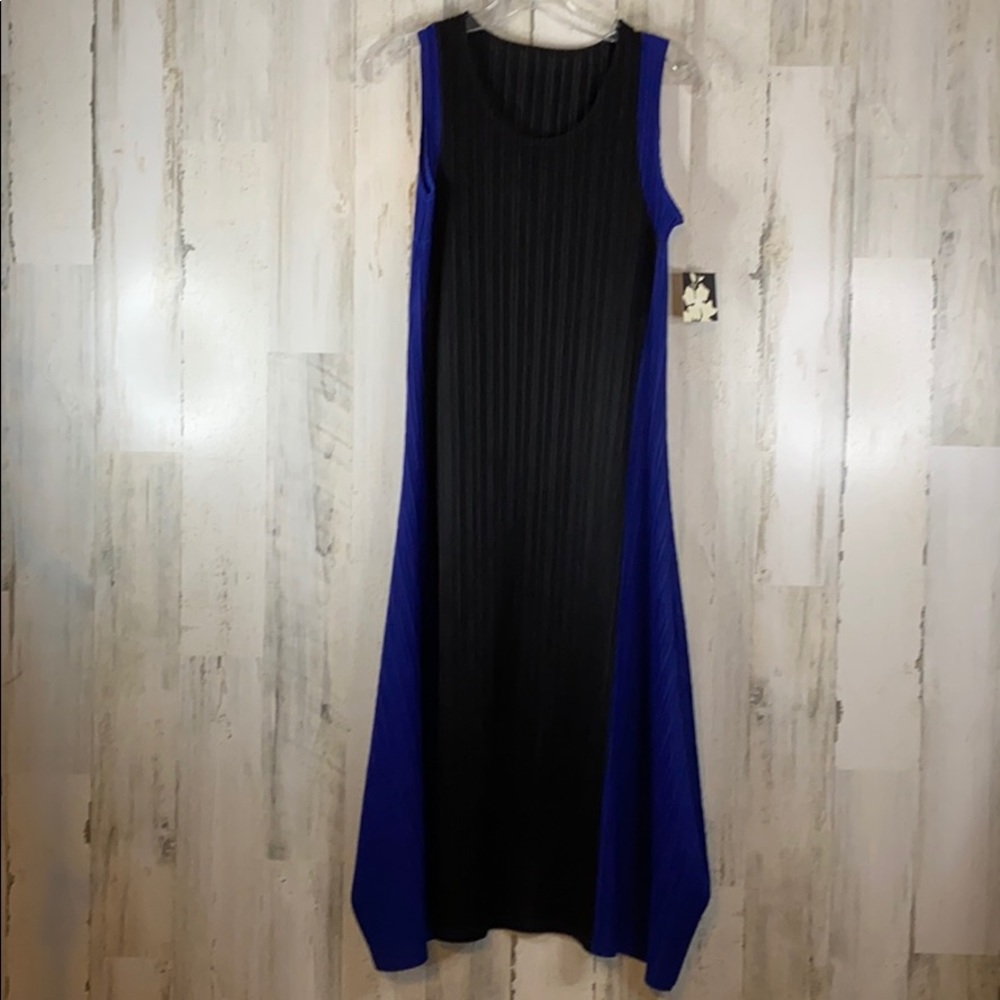 Damee Inc. Black & Blue Long One Size Dress NWT